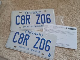 Z06 license plates
