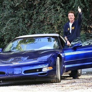 Paul McCartney and his C5 that he keeps in California.jpg